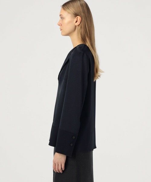 TOMORROWLAND / トゥモローランド シャツ・ブラウス | サテンジョーゼット オープンカラーブラウス | 詳細3