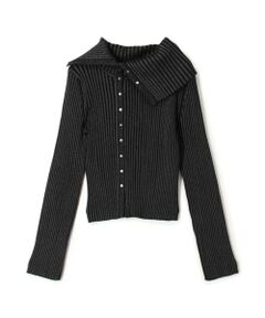 TOMORROWLAND / トゥモローランド カーディガン・ボレロ | プレーティンググロッシーヤーン アシンメトリーカーディガン