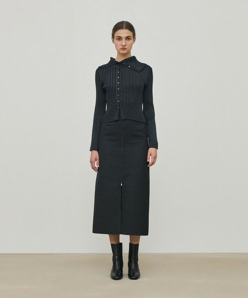 TOMORROWLAND / トゥモローランド カーディガン・ボレロ | プレーティンググロッシーヤーン アシンメトリーカーディガン | 詳細1