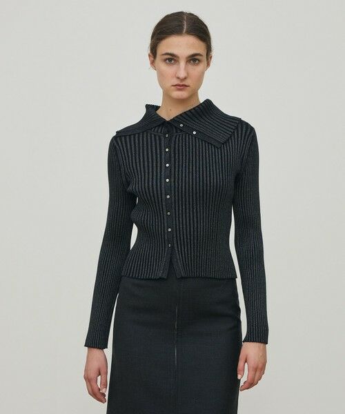 TOMORROWLAND / トゥモローランド カーディガン・ボレロ | プレーティンググロッシーヤーン アシンメトリーカーディガン | 詳細2