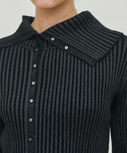 TOMORROWLAND / トゥモローランド カーディガン・ボレロ | プレーティンググロッシーヤーン アシンメトリーカーディガン | 詳細5