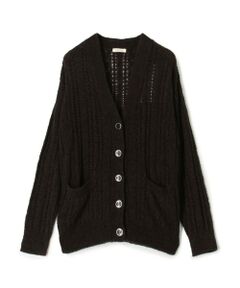 TOMORROWLAND / トゥモローランド カーディガン・ボレロ | シルクループヤーン アイレット Vネックカーディガン