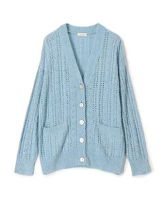 TOMORROWLAND / トゥモローランド カーディガン・ボレロ | シルクループヤーン アイレット Vネックカーディガン