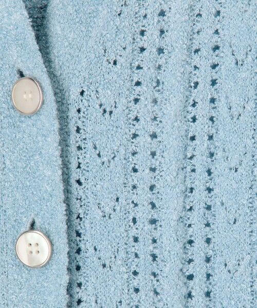 TOMORROWLAND / トゥモローランド カーディガン・ボレロ | シルクループヤーン アイレット Vネックカーディガン | 詳細10