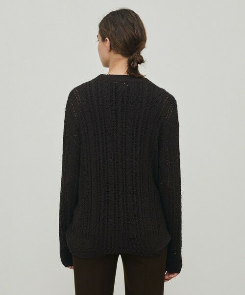 TOMORROWLAND / トゥモローランド カーディガン・ボレロ | シルクループヤーン アイレット Vネックカーディガン | 詳細4