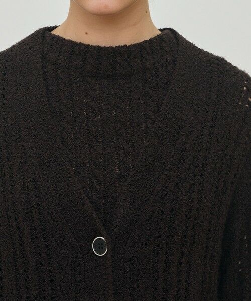 TOMORROWLAND / トゥモローランド カーディガン・ボレロ | シルクループヤーン アイレット Vネックカーディガン | 詳細5
