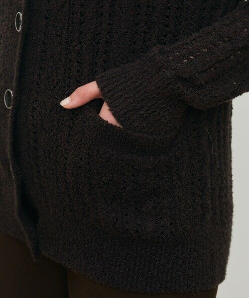 TOMORROWLAND / トゥモローランド カーディガン・ボレロ | シルクループヤーン アイレット Vネックカーディガン | 詳細8