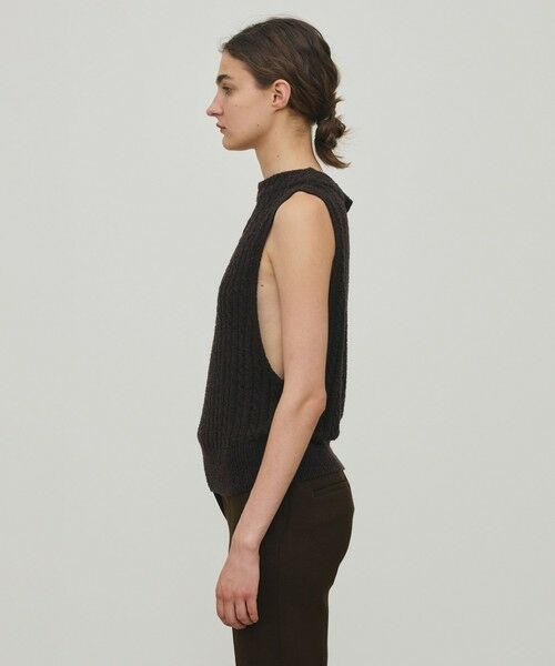 TOMORROWLAND / トゥモローランド ベスト | シルクループヤーン ケーブルベスト | 詳細3