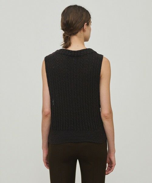 TOMORROWLAND / トゥモローランド ベスト | シルクループヤーン ケーブルベスト | 詳細4