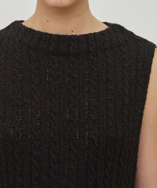 TOMORROWLAND / トゥモローランド ベスト | シルクループヤーン ケーブルベスト | 詳細5
