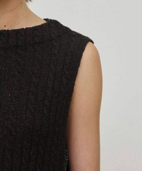 TOMORROWLAND / トゥモローランド ベスト | シルクループヤーン ケーブルベスト | 詳細6