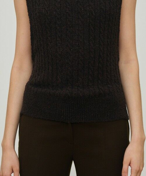 TOMORROWLAND / トゥモローランド ベスト | シルクループヤーン ケーブルベスト | 詳細7