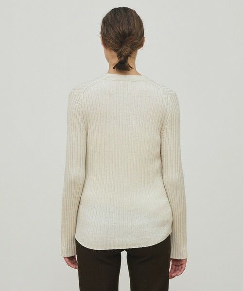 TOMORROWLAND / トゥモローランド カーディガン・ボレロ | ウールリブ Vネックカーディガン | 詳細4