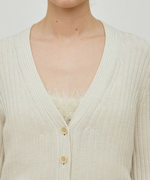 TOMORROWLAND / トゥモローランド カーディガン・ボレロ | ウールリブ Vネックカーディガン | 詳細5