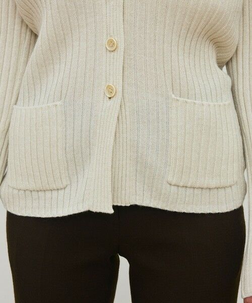 TOMORROWLAND / トゥモローランド カーディガン・ボレロ | ウールリブ Vネックカーディガン | 詳細7