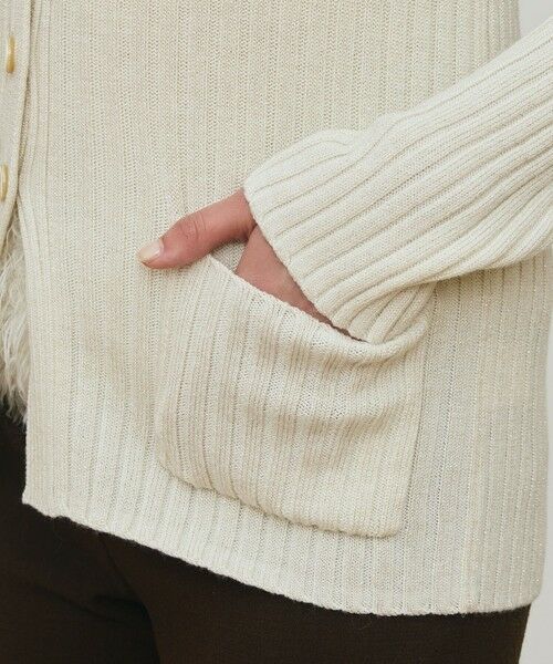 TOMORROWLAND / トゥモローランド カーディガン・ボレロ | ウールリブ Vネックカーディガン | 詳細8