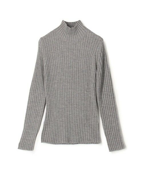 TOMORROWLAND / トゥモローランド ニット・セーター | ウールリブ ハイネックプルオーバー(13 ライトグレー)