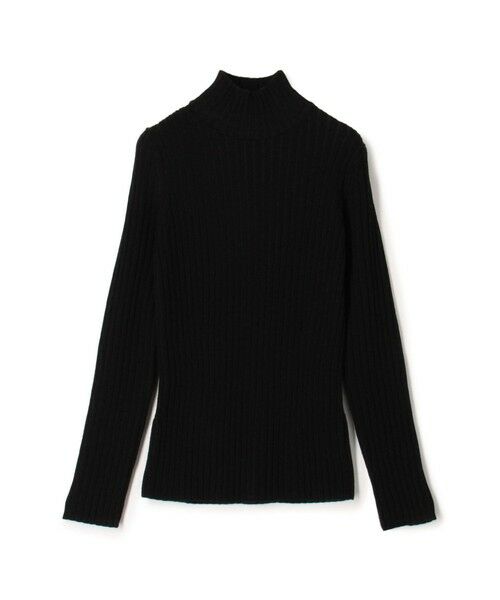 TOMORROWLAND/トゥモローランド ウールリブ ハイネックプルオーバー 18 ブラック系 F TOMORROWLAND/トゥモローランド ウールリブ ハイネックプルオーバー 18 ブラック系 F