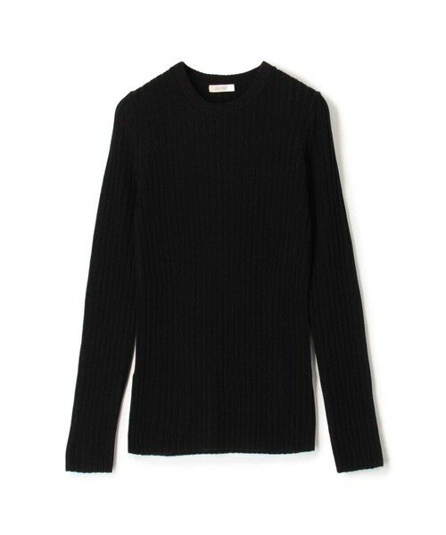 TOMORROWLAND/トゥモローランド ウールリブ クルーネックプルオーバー 18 ブラック系 F TOMORROWLAND/トゥモローランド ウールリブ クルーネックプルオーバー 18 ブラック系 F