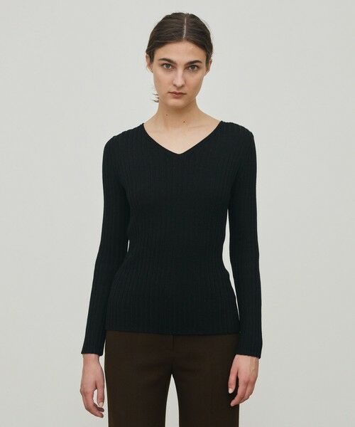 TOMORROWLAND / トゥモローランド ニット・セーター | ウールリブ Vネックプルオーバー | 詳細2
