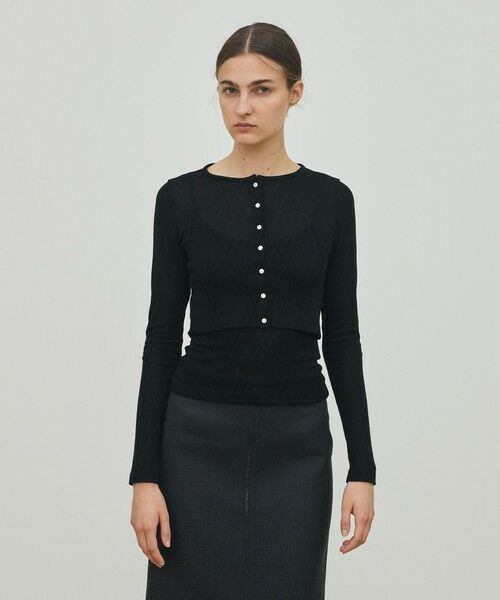 TOMORROWLAND / トゥモローランド カーディガン・ボレロ | レーヨンアーガイルチェック クルーネックカーディガン | 詳細2