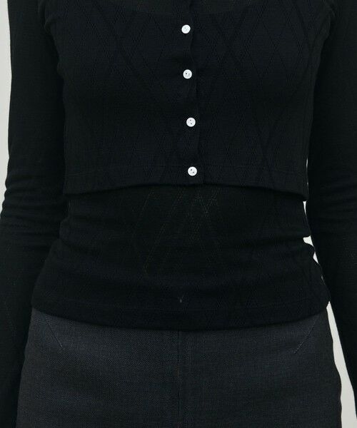 TOMORROWLAND / トゥモローランド カーディガン・ボレロ | レーヨンアーガイルチェック クルーネックカーディガン | 詳細7