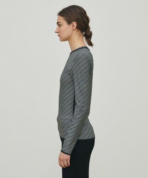 TOMORROWLAND / トゥモローランド カットソー（半袖以外） | ダイアゴナルジャージー クルーネックプルオーバー | 詳細3