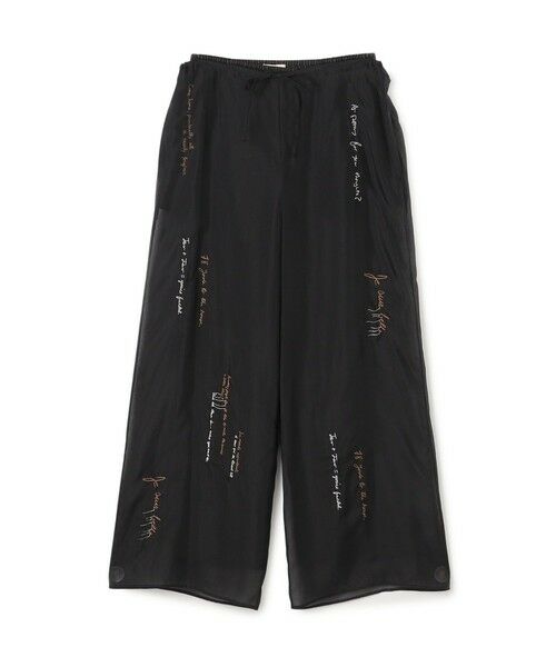 TOMORROWLAND / トゥモローランド その他パンツ | メッセージエンブロイダリー ドローストリングパンツ(18 ブラック系)