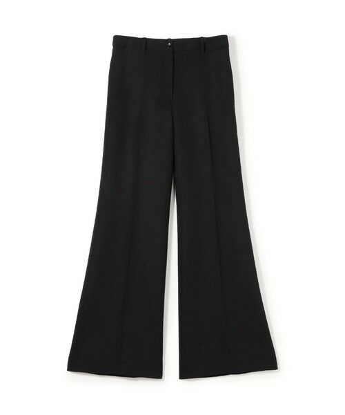 TOMORROWLAND/トゥモローランド ナチュラルストレッチウール セミフレアパンツ 19 ブラック 36(9号)