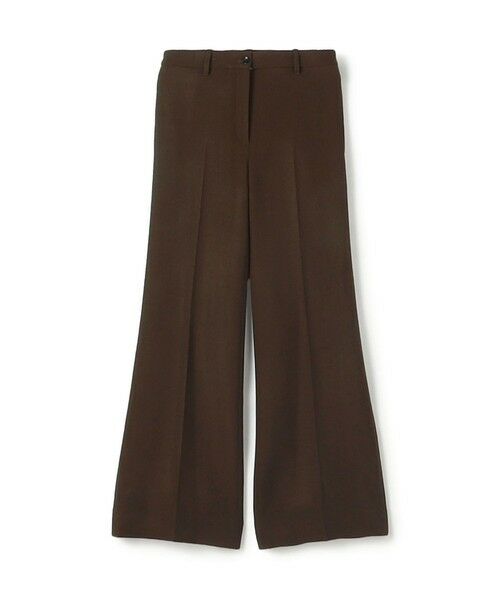 TOMORROWLAND/トゥモローランド ナチュラルストレッチウール セミフレアパンツ 47 ブラウン 32(5号)