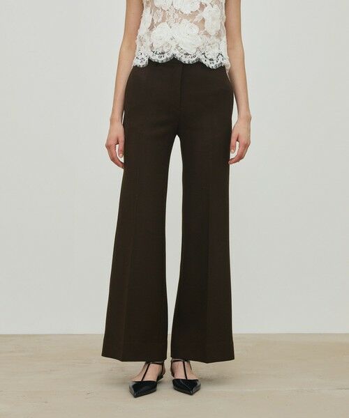 TOMORROWLAND / トゥモローランド スラックス・ドレスパンツ | ナチュラルストレッチウール セミフレアパンツ | 詳細3