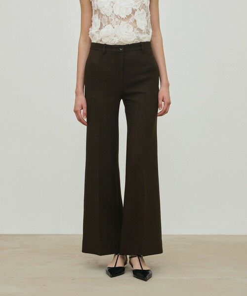 TOMORROWLAND / トゥモローランド スラックス・ドレスパンツ | ナチュラルストレッチウール セミフレアパンツ | 詳細4