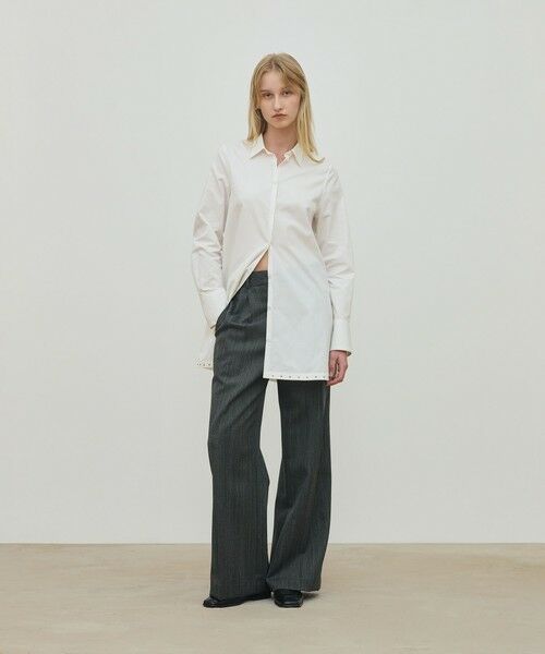 TOMORROWLAND / トゥモローランド スラックス・ドレスパンツ | シェトランドへリンボーン ワイドパンツ | 詳細2