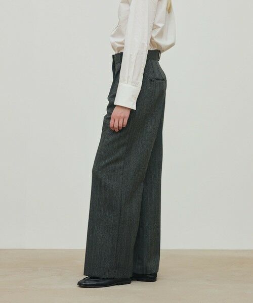 TOMORROWLAND / トゥモローランド スラックス・ドレスパンツ | シェトランドへリンボーン ワイドパンツ | 詳細4