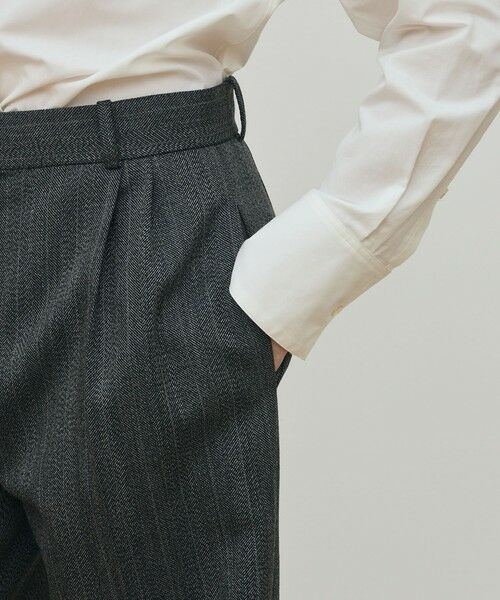 TOMORROWLAND / トゥモローランド スラックス・ドレスパンツ | シェトランドへリンボーン ワイドパンツ | 詳細8