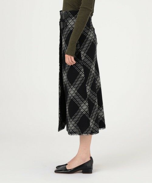 TOMORROWLAND / トゥモローランド ロング・マキシ丈スカート | ハイツイストウールチェック ラップスカート | 詳細3