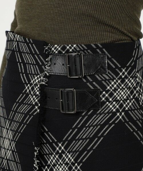 TOMORROWLAND / トゥモローランド ロング・マキシ丈スカート | ハイツイストウールチェック ラップスカート | 詳細6