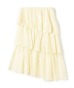 TOMORROWLAND / トゥモローランド ミニ・ひざ丈スカート | ムービングシャドウ ジャガード ティアードスカート