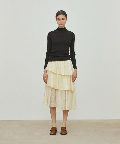 TOMORROWLAND / トゥモローランド ミニ・ひざ丈スカート | ムービングシャドウ ジャガード ティアードスカート | 詳細2