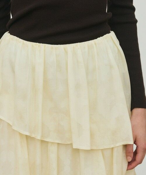 TOMORROWLAND / トゥモローランド ミニ・ひざ丈スカート | ムービングシャドウ ジャガード ティアードスカート | 詳細6