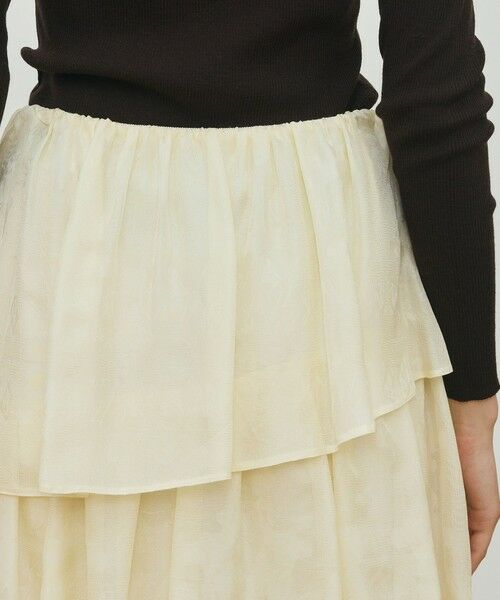 TOMORROWLAND / トゥモローランド ミニ・ひざ丈スカート | ムービングシャドウ ジャガード ティアードスカート | 詳細7