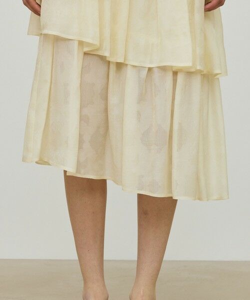 TOMORROWLAND / トゥモローランド ミニ・ひざ丈スカート | ムービングシャドウ ジャガード ティアードスカート | 詳細8