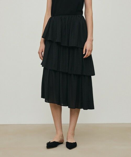 TOMORROWLAND / トゥモローランド ミニ・ひざ丈スカート | ドットストライプジャガード  ティアードスカート | 詳細2