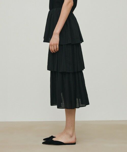 TOMORROWLAND / トゥモローランド ミニ・ひざ丈スカート | ドットストライプジャガード  ティアードスカート | 詳細3