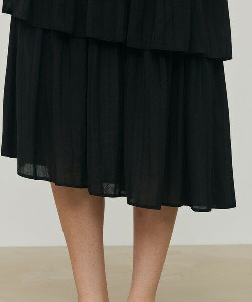 TOMORROWLAND / トゥモローランド ミニ・ひざ丈スカート | ドットストライプジャガード  ティアードスカート | 詳細7