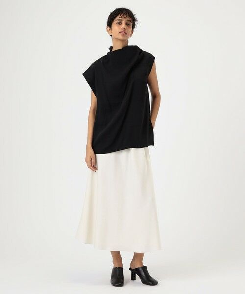 TOMORROWLAND / トゥモローランド ロング・マキシ丈スカート | サテンジョーゼット セミマーメイドスカート | 詳細1