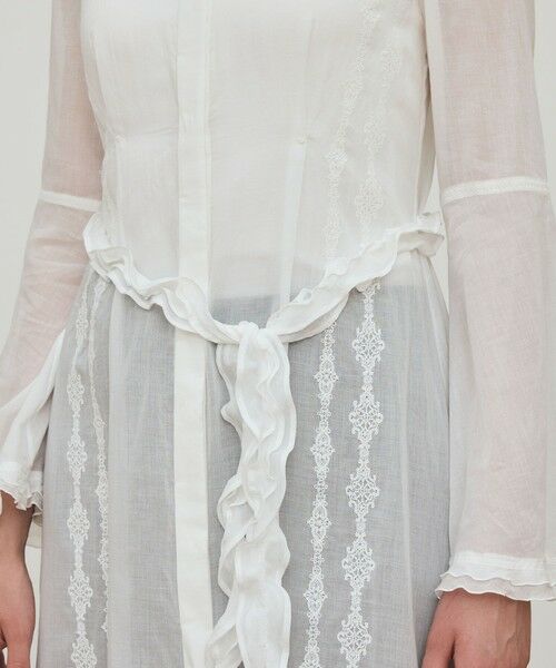 TOMORROWLAND / トゥモローランド ロング・マキシ丈ワンピース | チェーンレースエンブロイダリー Aラインドレス | 詳細6