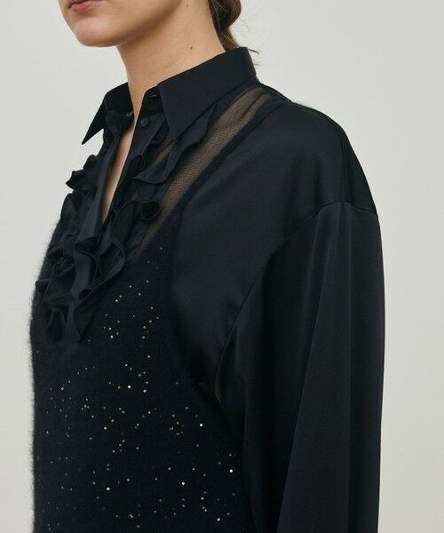 TOMORROWLAND / トゥモローランド ミニ丈・ひざ丈ワンピース | フォックスカシミヤ キャミソールドレス | 詳細6