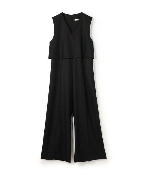 TOMORROWLAND/トゥモローランド フランネルウールストレッチ オールインワン 19 ブラック F TOMORROWLAND/トゥモローランド フランネルウールストレッチ オールインワン 19 ブラック F