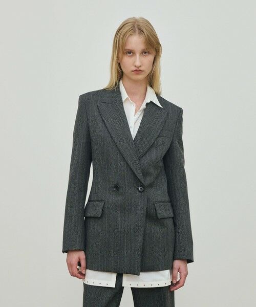 TOMORROWLAND / トゥモローランド テーラードジャケット | シェトランドへリンボーン テーラードジャケット | 詳細2